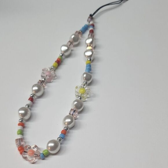 Colorful Beaded phone charm - Picture 1 of 4